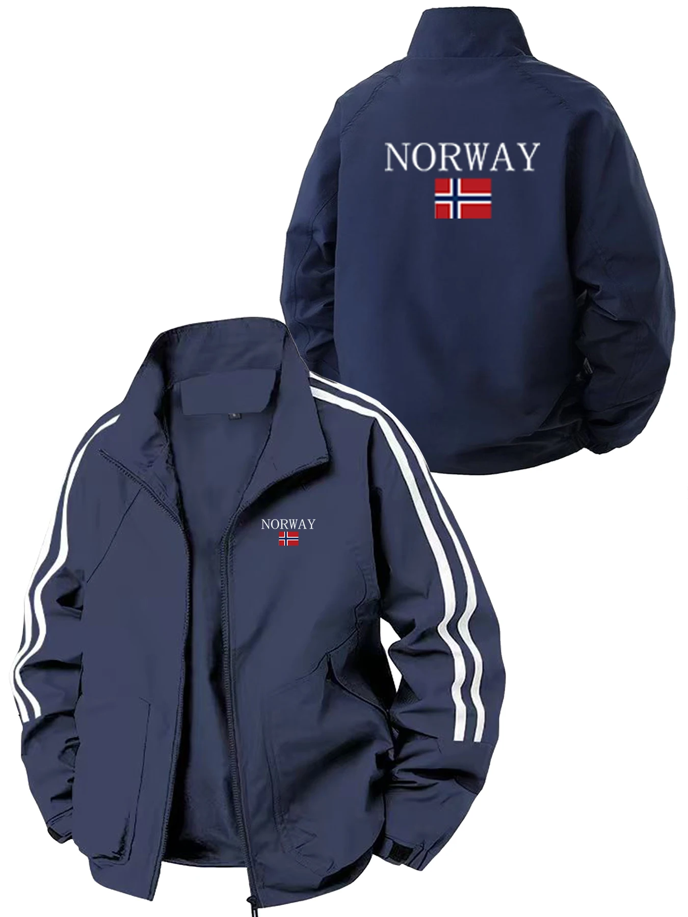 

Men's casual, fashionable, sporty windproof outdoor jacket, cardigan, zipper spring and autumn printed zipper jacket