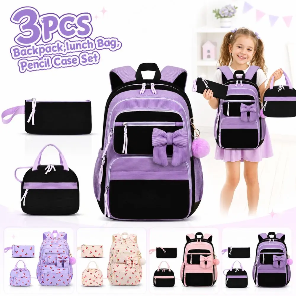 juego-de-3-piezas-de-mochila-bolsa-de-almuerzo-y-estuche-de-lapices-con-diseno-de-dibujos-animados-gran-capacidad-4-colores-mochila-escolar-con-lazo-material-de-pana-ligero