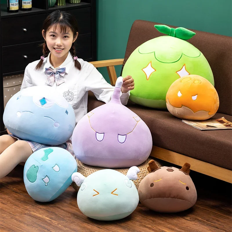 10/30/40/50cm Soft Game Genshin Impact Slime Theme Cute Plush Dolls Keli Dango Throw Handful Toys Cartoon Birthday Xmas Gift