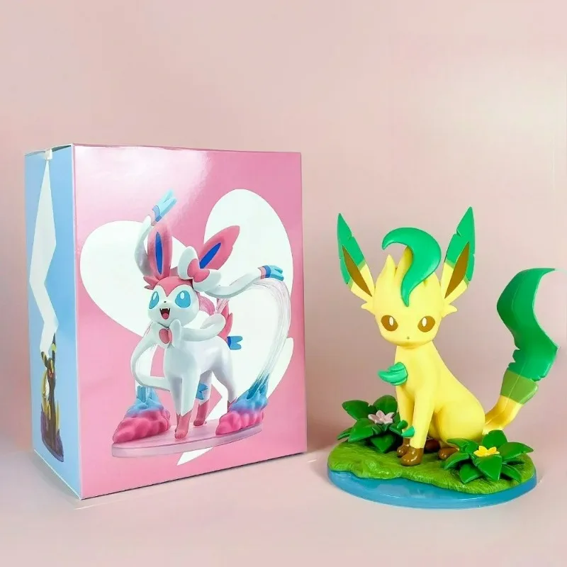 新しいアニメポケモンかわいいシルベオンアンブレオンリーフェオン像フィギュアモデルコレクションかわいい卓上装飾品おもちゃ女の子の誕生日プレゼント
