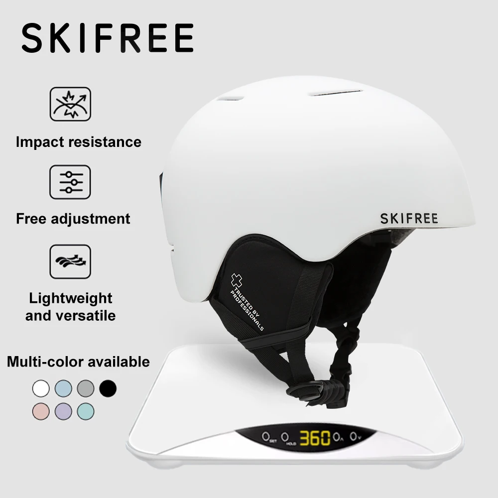 SKIFREE S1 Aurora Kask Narciarski Certyfikowany CE Lekki Kask Snowboardowy Dopasowanie Azjatyckie EPS PC dla Dorosłych