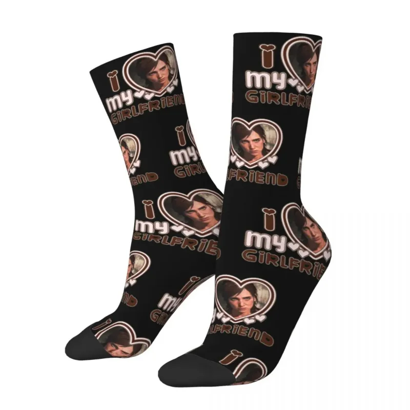 

I Love My Girlfriend Ellie Williams Socks Men Women The Last Of Us Socks Spring Summer Autumn Winter Middle Tube Stockings Gifts