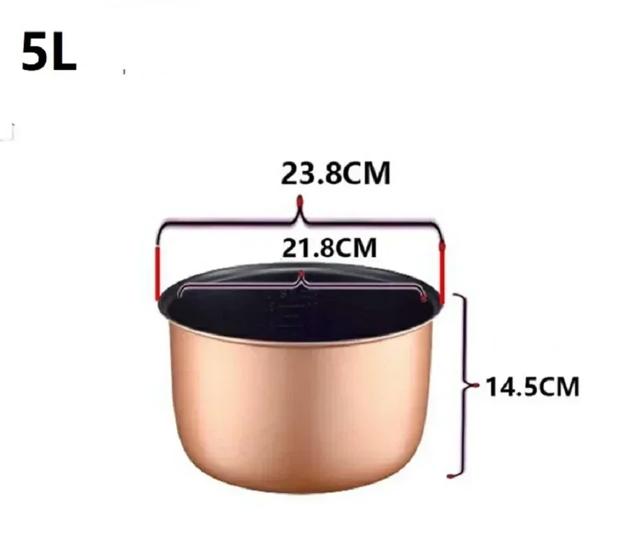 2L 3L 4L 5L latest technology gold rice cooker pot aluminum alloy tank for intelligent rice cookers bowl tank