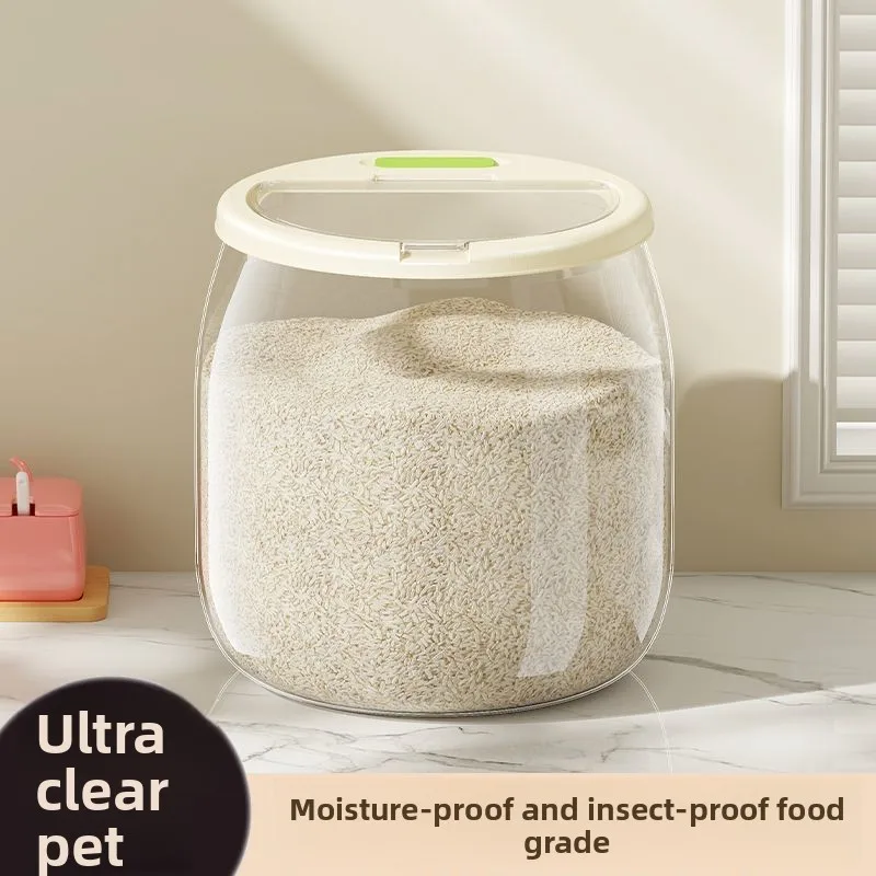 Household Rice Bucket Sealed and Covered Food Grade Rice Bucket Insect-proof Storage Bucket food container kitchen organizer