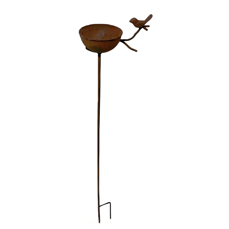 

Metal Garden Stake Bird Feeder Watering Station Suitable For Lawn Terraces Outdoor Decoration And Wild Birds Attraction 87HA