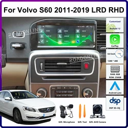 Autoradio Android 14 da 8.8” per Volvo S60 2011-2019 LHD RHD, Lettore Multimediale OEM+Android, Ricevitore Stereo con 4G+WIFI e CarPlay