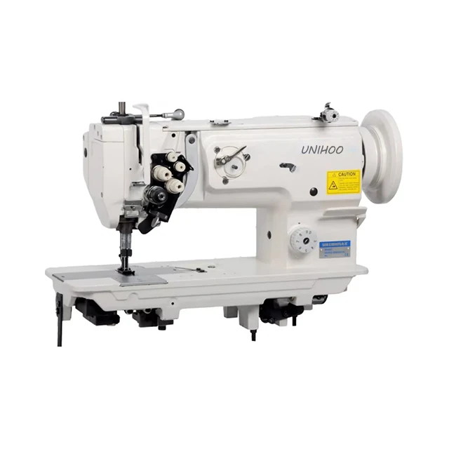 

Промышленная швейная машина UH1565N с двойной иглой, плоской платформой, раздельной игловой осью, челночным стежком, для домашнего использования, с мотором и редуктором