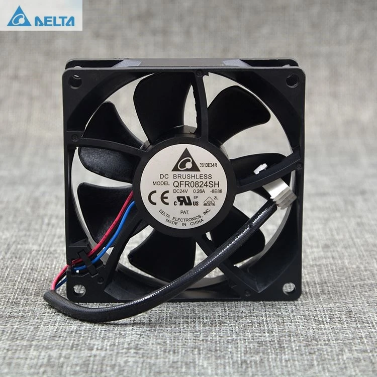 for delta QFR0824SH 8025 24V 8cm 0.26A 3 line cooling fan 54.6CFM  4300RPM