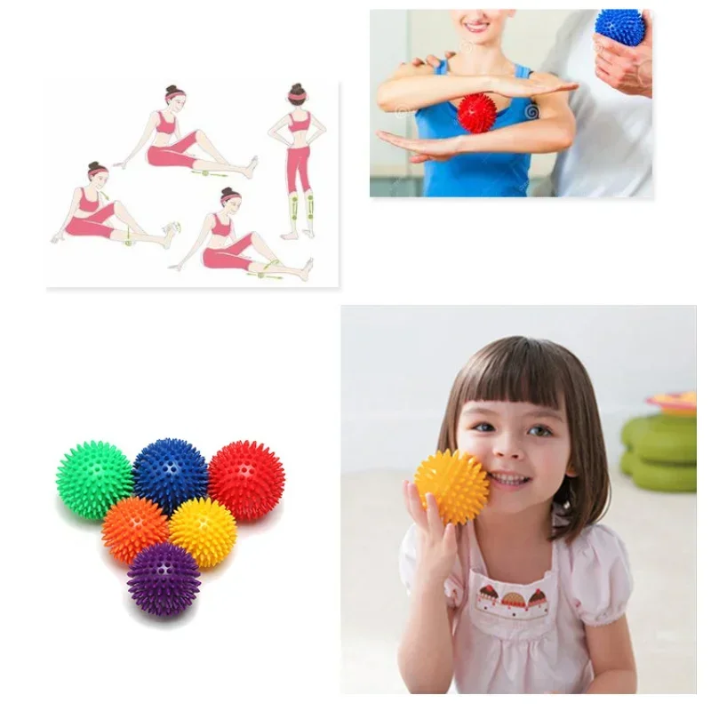 Durable PVC Spiked Massage Ball Trigger Point Hand and Foot Pain Relief Plantar Fasciitis Relief Hedgehog Ball Massage