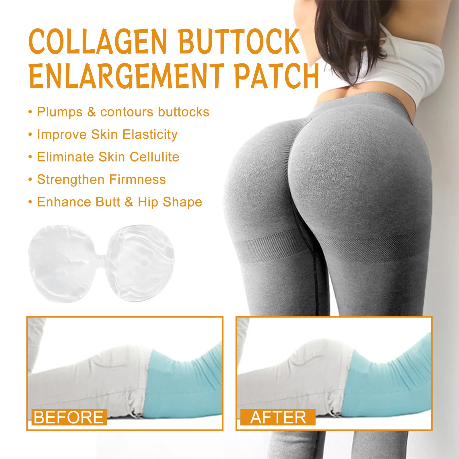 Hip Lift up Plaster Big Ass Growth Sexy Lady Butt Muscle Enhancement Improve Sagging Flattening Buttock Enlargement Cream Patch