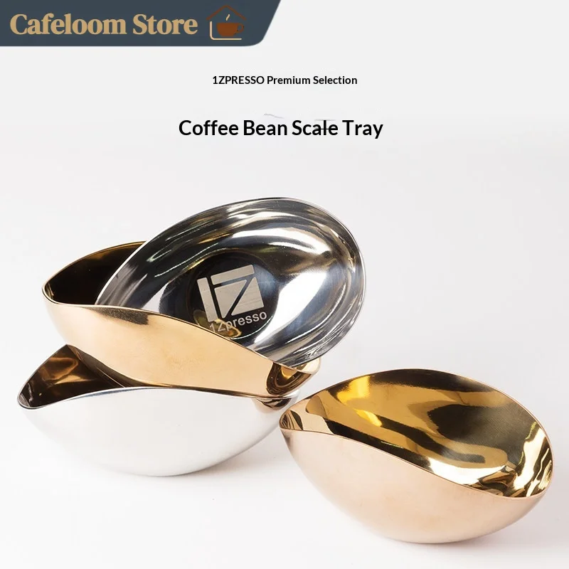 1zpresso Stainless Steel Coffee Bean Weighing Tray Multi-Scene Special Shape Coffee Beans Dispensing Measuring Container