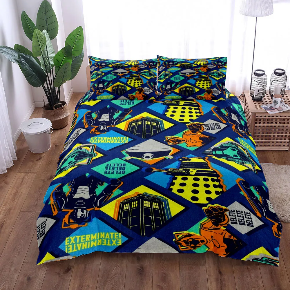 Robots DIY Duvet Cover Set,Single Double Full Queen King Kids Quilt Cover