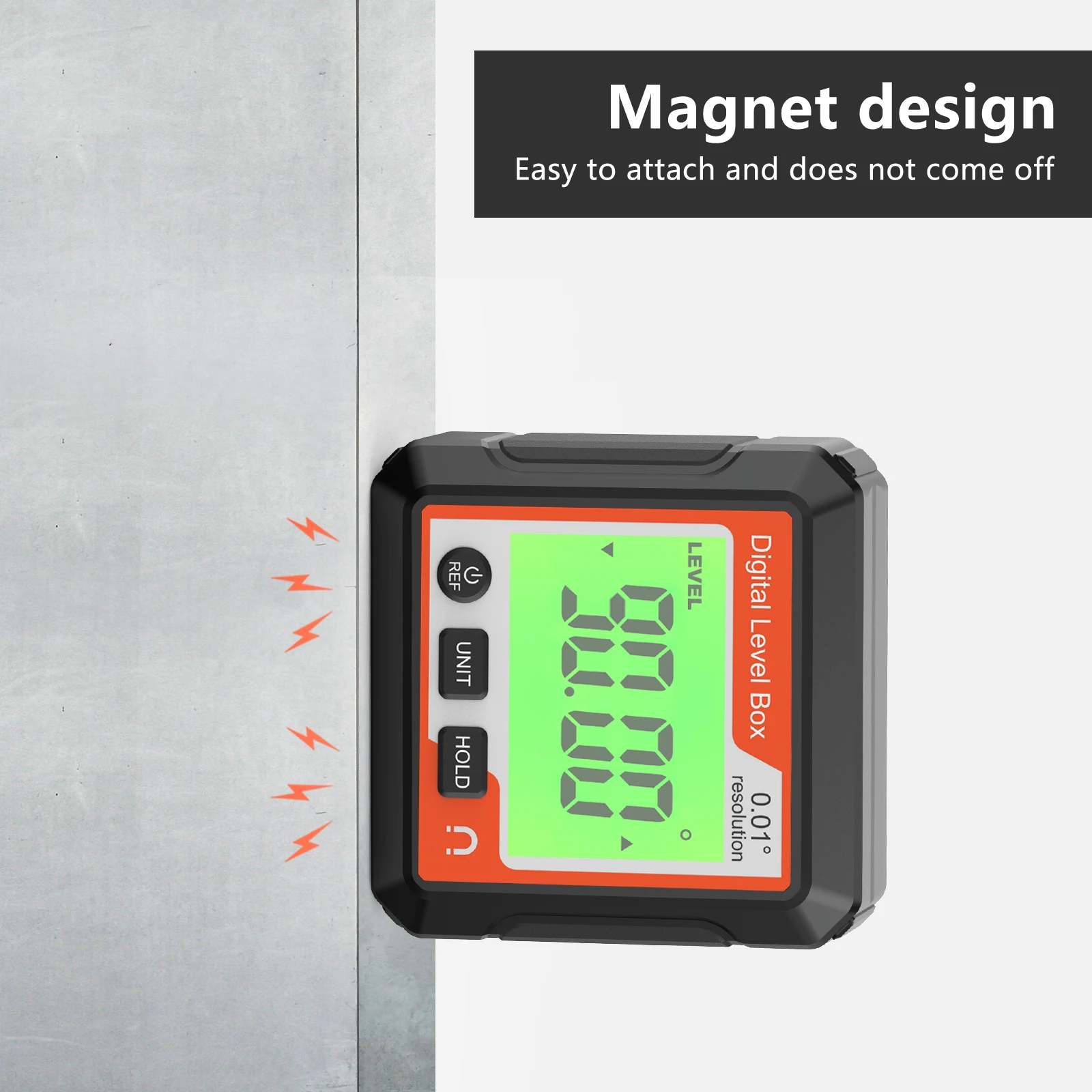 Digital Electronic Level and Angle Gauge, Angle Finder Level, Magnetic Base, LCD Display Backlight for Woodworking, Building