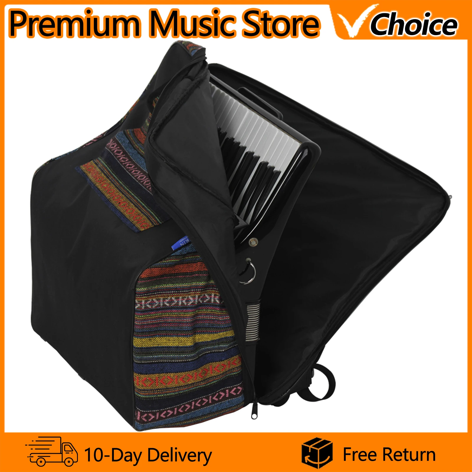 IRIN 48-120 Bass Accordion Gig Bag Piano Accordion Carrying Case Plus Cotton Storage Bag Color Musical Instrument Accessories