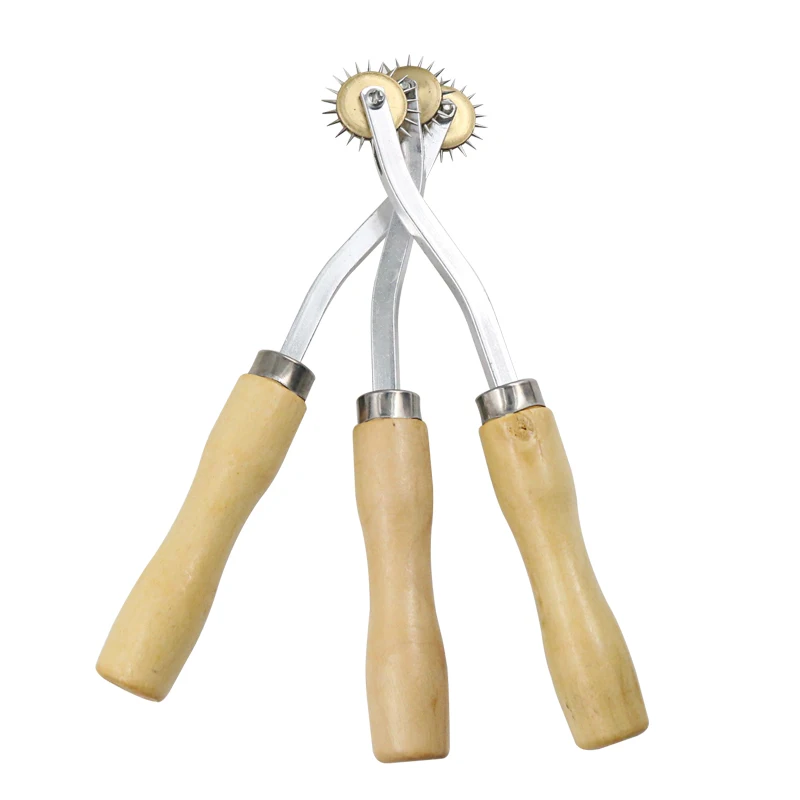 Hookah Manual Wheel Foil Poker Puncher With Wood Handle Foil Piercing Tool Foil Puncher Chicha Hookah Accessories
