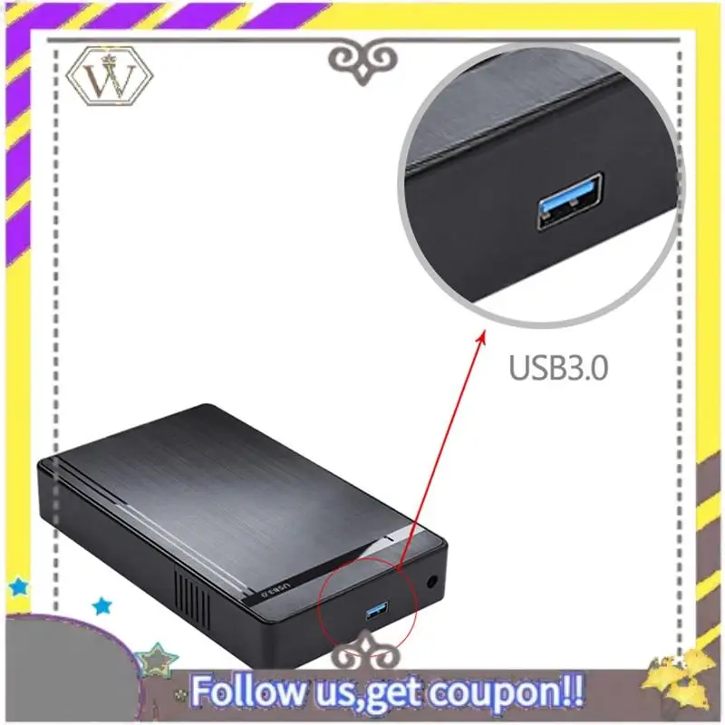New 3.5Inch HDD Enclosure 3.5Inch SATA External HDD Enclosure For 2.5