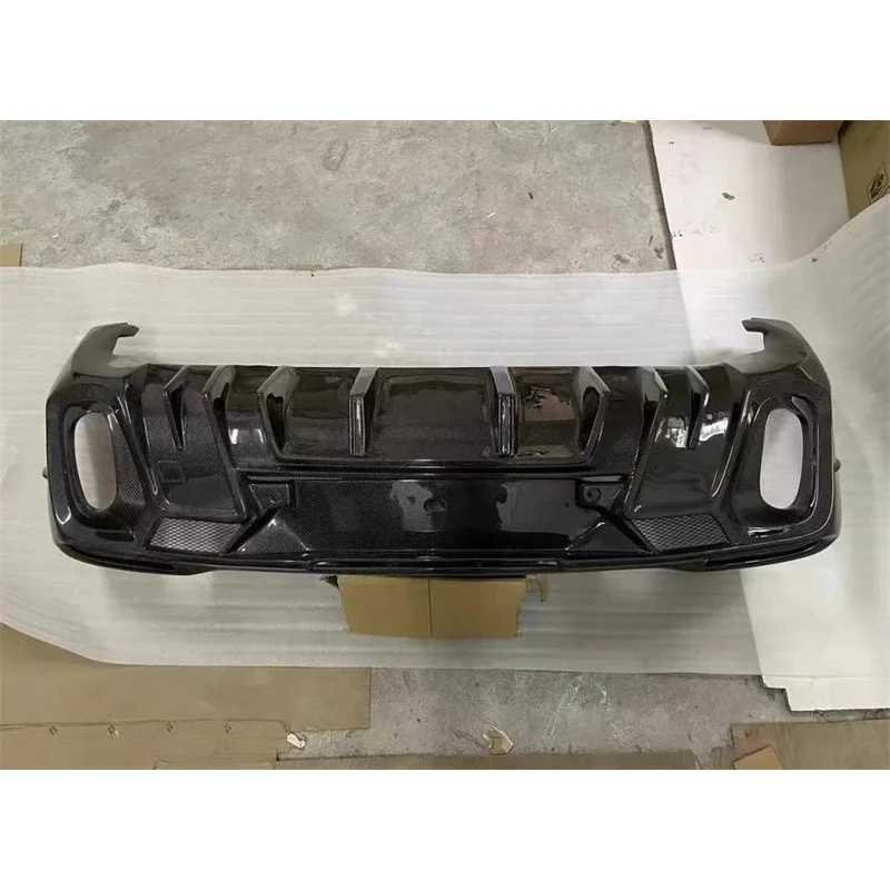 

High Quality Real Carbon Fiber Rear Bumper Lip Diffuser Spoiler Car Accessories Body Kit