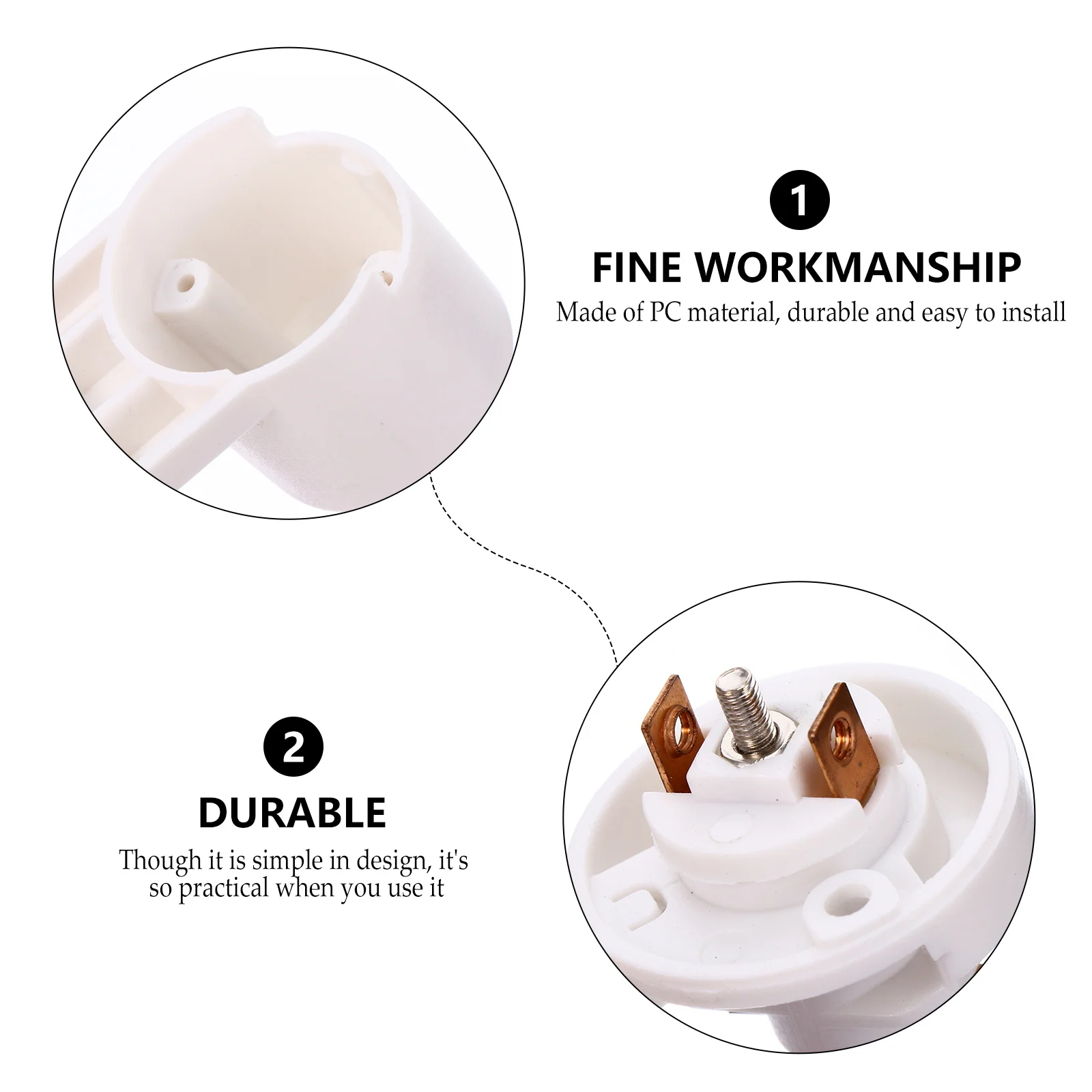 

Track Light Head 2 Conduct Wire Pc Material Rail Connector Long Service Life Easy Installation Track Light Connector