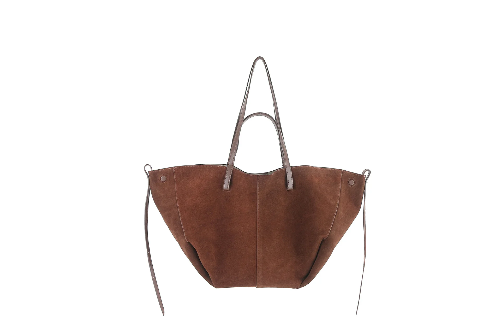 

Large capacity tote bag, French niche suede bag, commuter folding shopping bag, single shoulder armpit bag