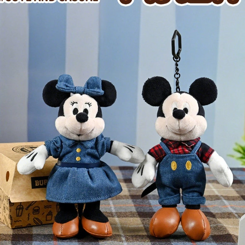 

Genuine Disney Classic Mickey Mouse Minnie Mouse Cowboy Honey Jar Keychain Mickey Bag Pendant Collectible Minnie Ornament Gift