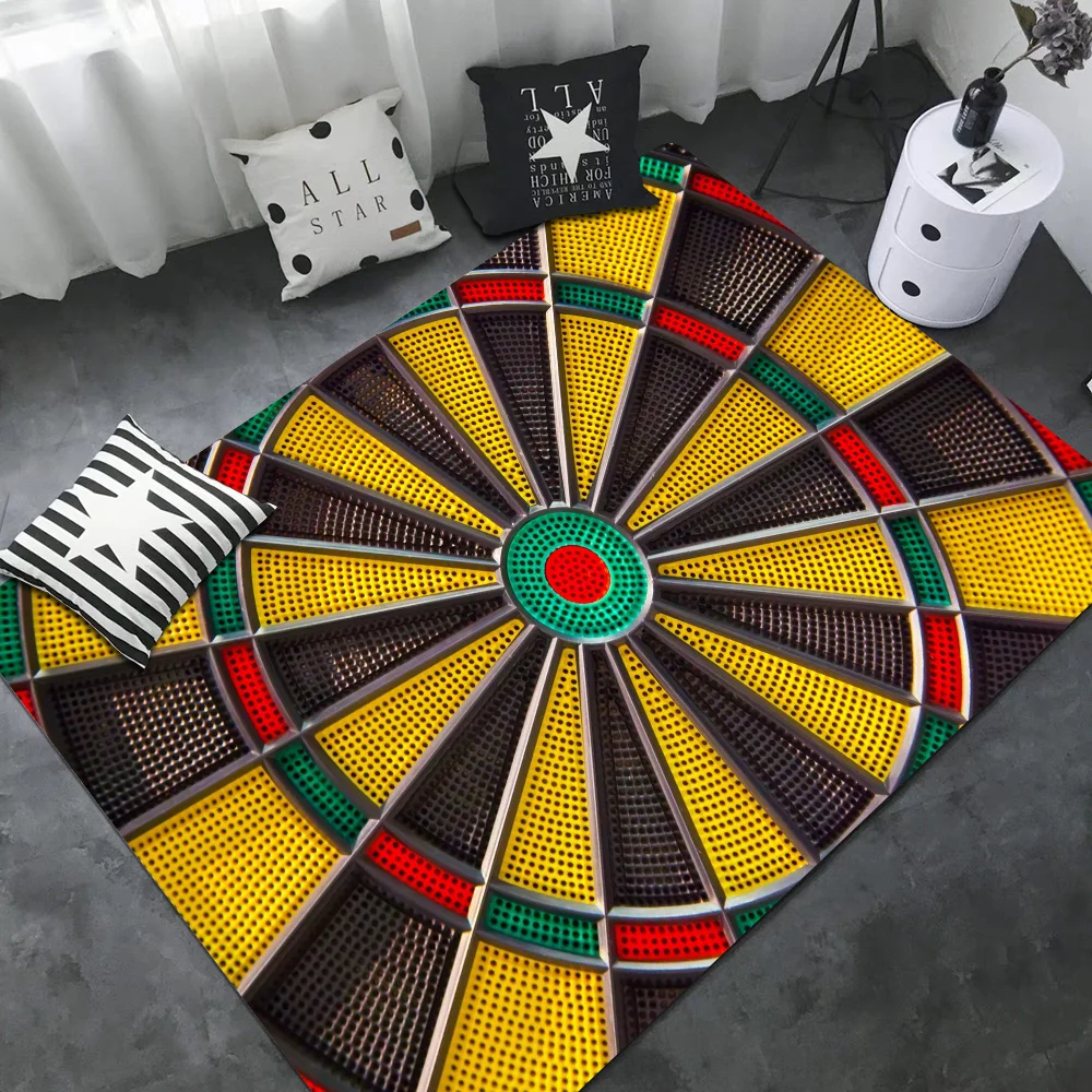 DARTS Dart Board Arrow Floor Mat Floor Mat Rectangle Anti-slip Home Soft Badmat Front Door Indoor Outdoor Mat Hotel Decor Mat