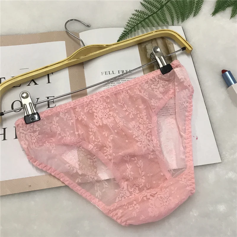 One Size for Most People Mens Mesh Breathable Lingerie Shine Soft Big Cock Oil Pouch Sexy Lace Briefs Sissy Panties