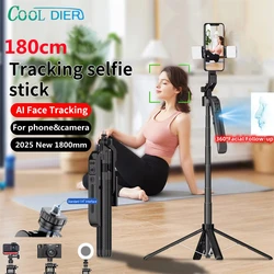 COOL DIER 2025 NEW Gimbal Stabilizer Wireless Selfie Stick Foldable Tripod Holder With Bluetooth Shutter Monopod For IOS Android