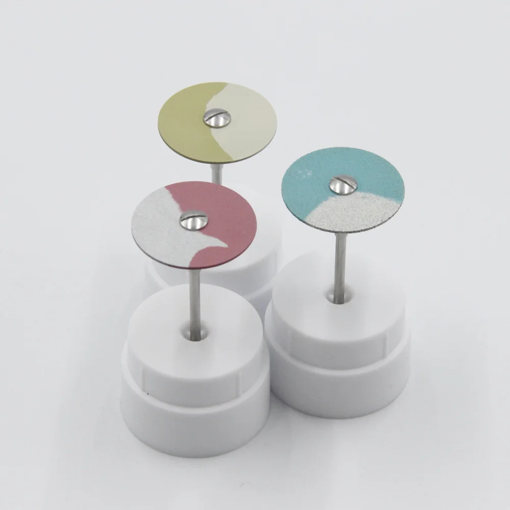 Lodden Diamond Rubber Polishing Wheels Disc Twin-Color Diamond Polishers For Any Ceramics Dental Lab Polishing Tools