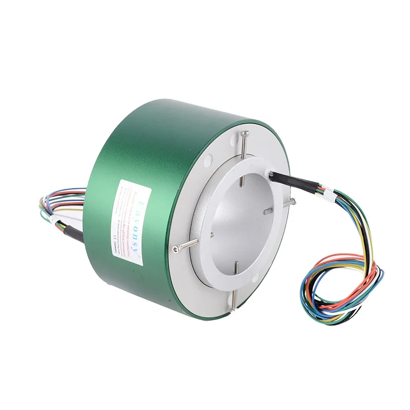 Conductive Rotating Slip Ring ID 80 mm OD 158 mm 12 Circuits Through Hole Contact for Machine Motor Part Mechanical Electrical