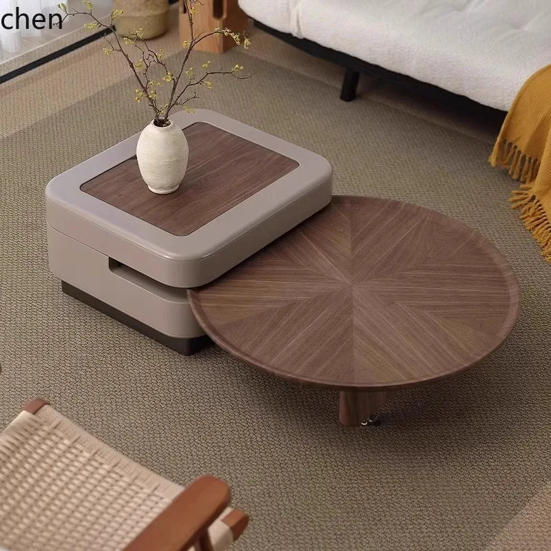 HT medieval style round coffee table size combination minimalist light luxury small apartment coffee table advanced sense