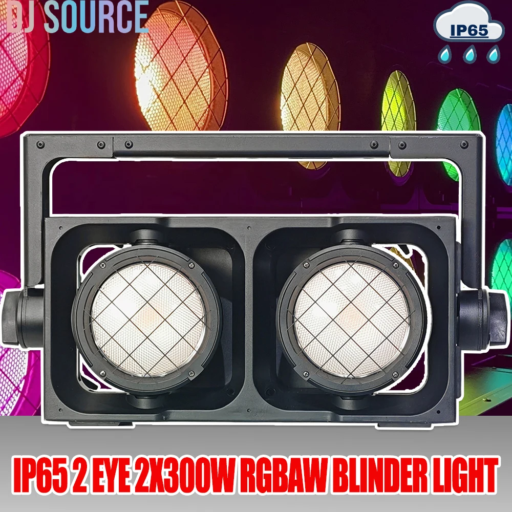 

Professional IP65 2 Eye LED 2X300W RGBAW Blinder Light Outdoor COB Strobe Audience Light DMX512 For DJ Disco Club Stage Effect