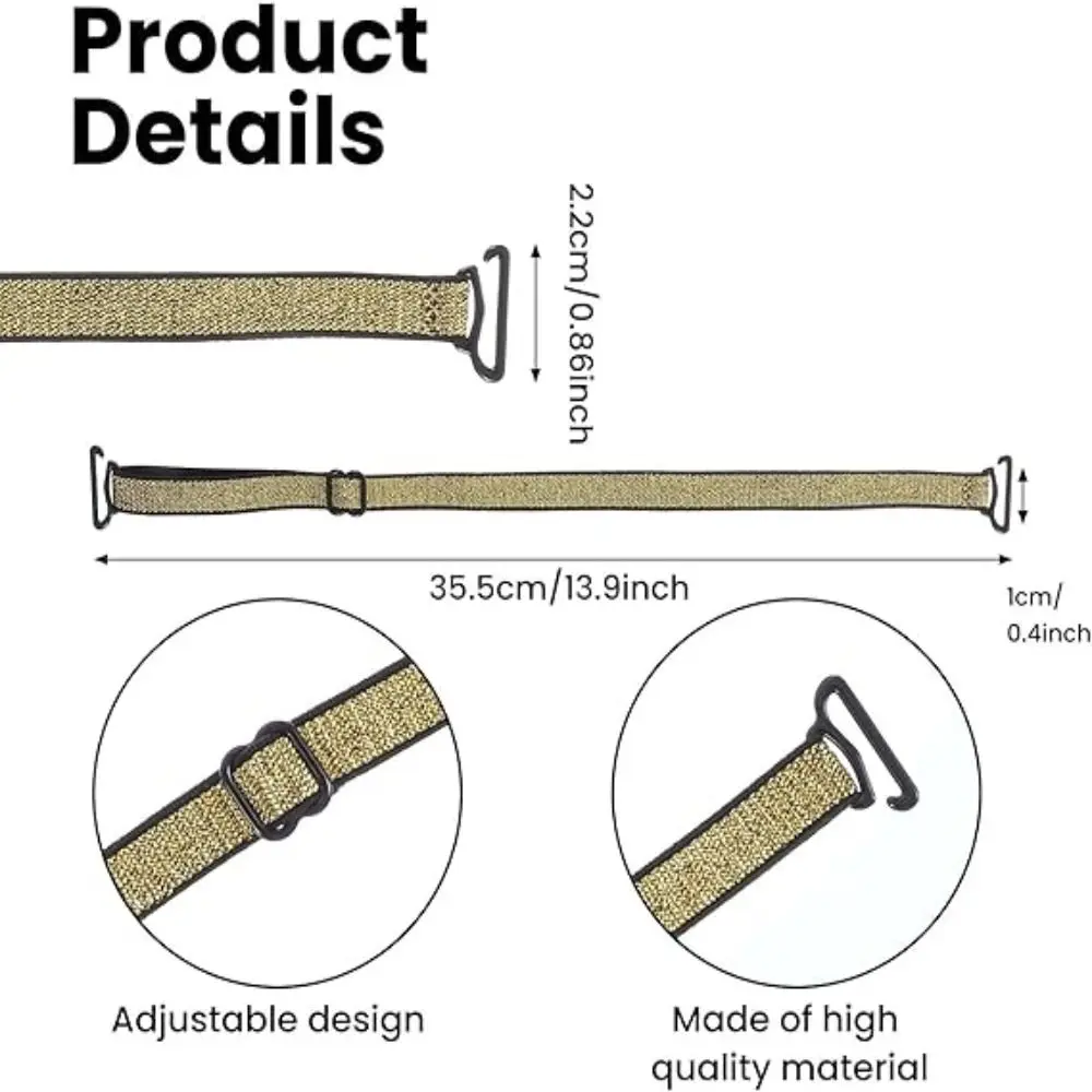 Kreatywny prezent Odpinane błyszczące ramiączka do biustonosza Nylonowe elastyczne ramiączka dekoracyjne antypoślizgowe paski na ramię