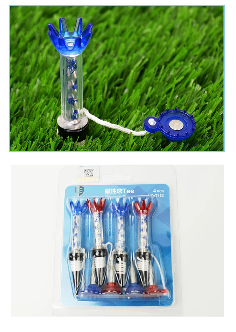 Caiton Bunte Golf-Tees aus Kunststoff – 4er-Pack, 80 mm/3,15 Zoll, langlebig und passend für alle Kurse – exquisites Geschenkbox-Golf-Tee-Set – Detail 6