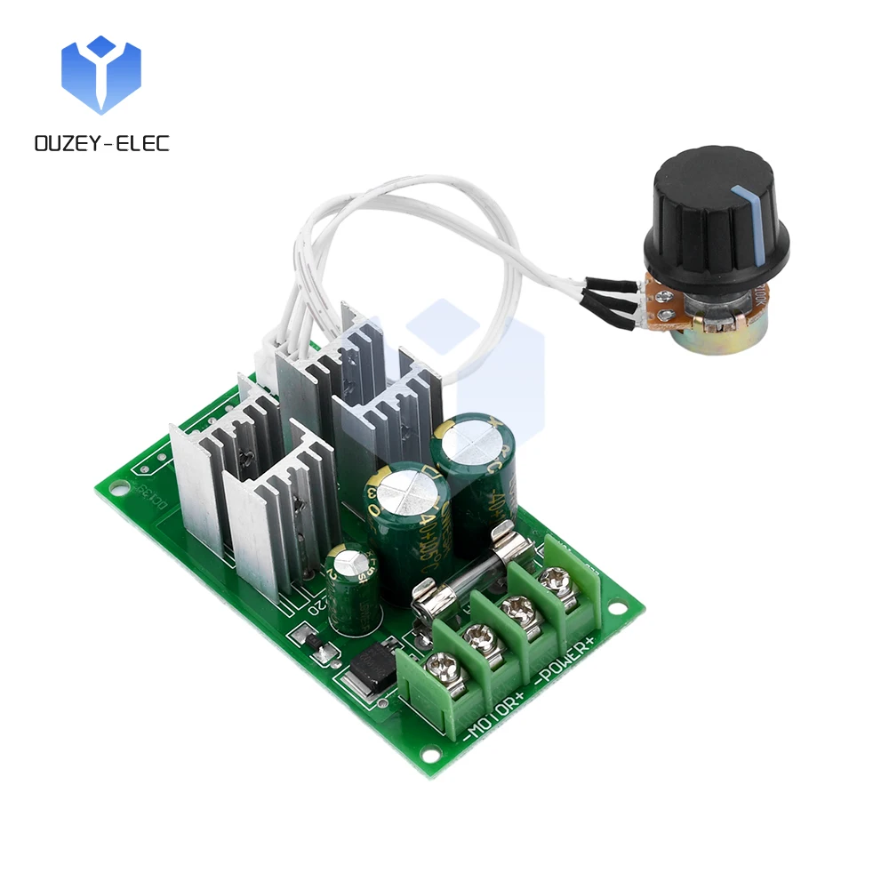 DC6-60V 20A Motor Speed Controller PWM DC Motor Drive Controller Module Support PLC Analog 0-5V Microcontroller