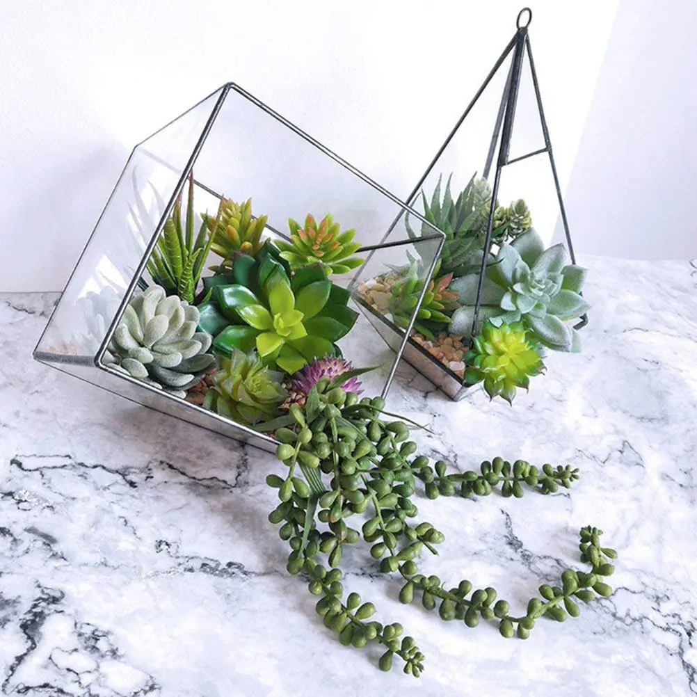 

24 шт. искусственных суккулентов для домашнего декора, украшения для стен, композиции для офисного стола, без запаха, декоративные