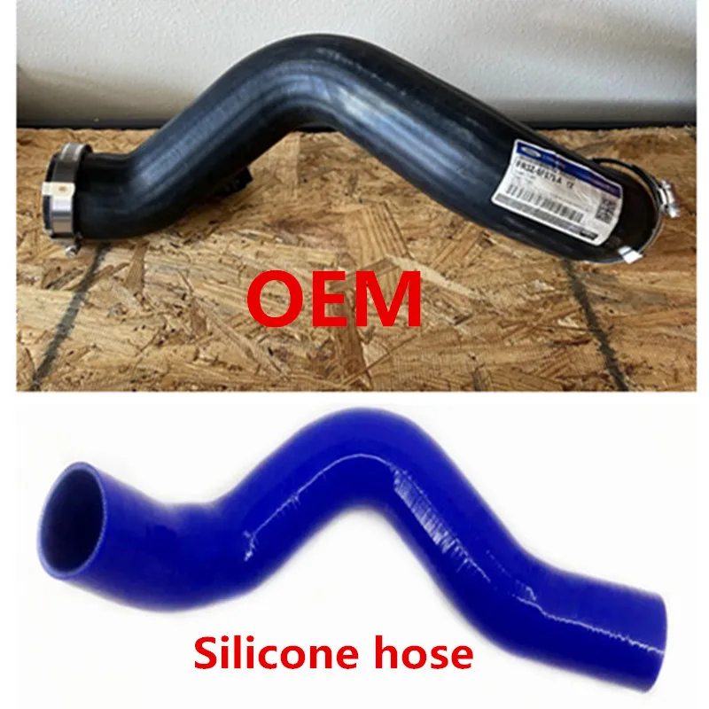 Fit 2015-2023 Ford Mustang 2.3L EcoBoost Intercooler Air Outlet Hose Silicone Tube 4-PLY