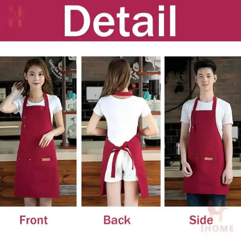 Kitchen Household Waterproof and Oil-proof Men\'s and Overalls Version Japanese Apron Work New Apron Korean Women\'s Housewor E0Q2