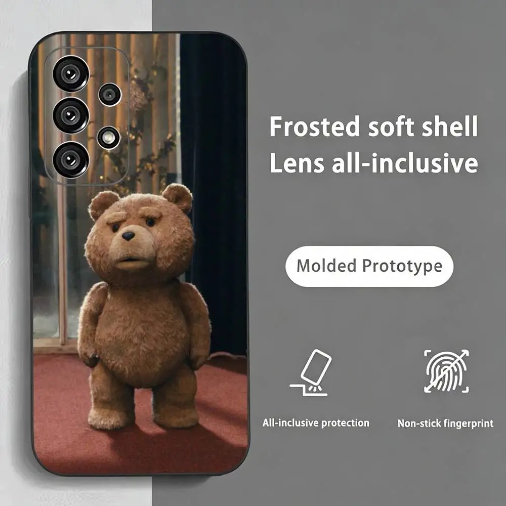 Cute T-Teddy B-BearS Movie T-Ted  Phone Case For Samsung S25,S24,S21,S22,S23,S30,Ultra,S20,Plus,Fe,Soft Silicone Black Cover view 3