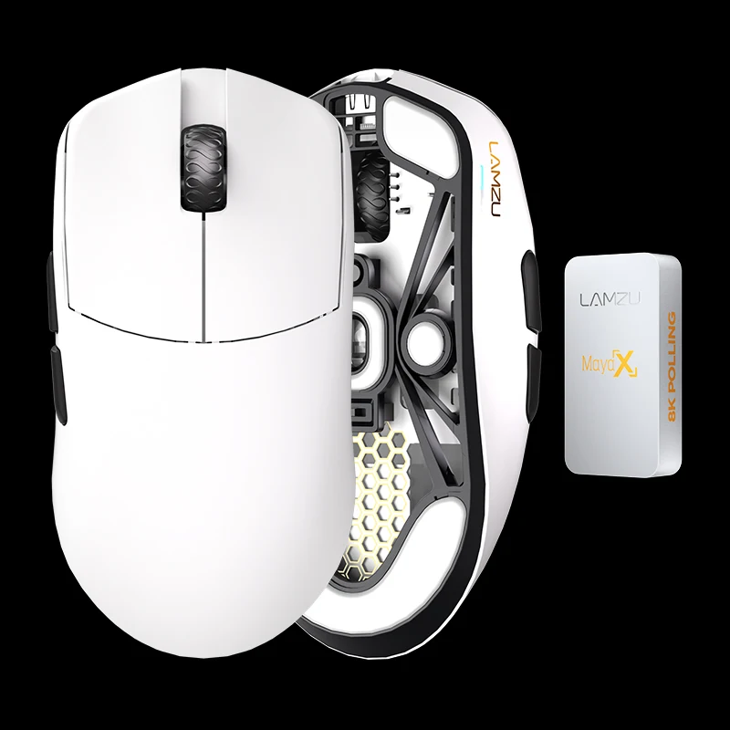 LAMZU MAYA X ゲーミングマウス (8K ドングル付属、Web ドライバー対応