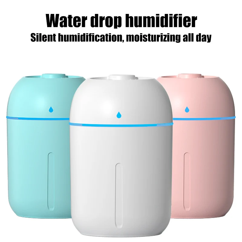 

330ml Car Air Humidifier Portable Fogger Mist Maker with LED Night Light USB Ultrasonic Aroma Essential Oil Diffuse for Car Home