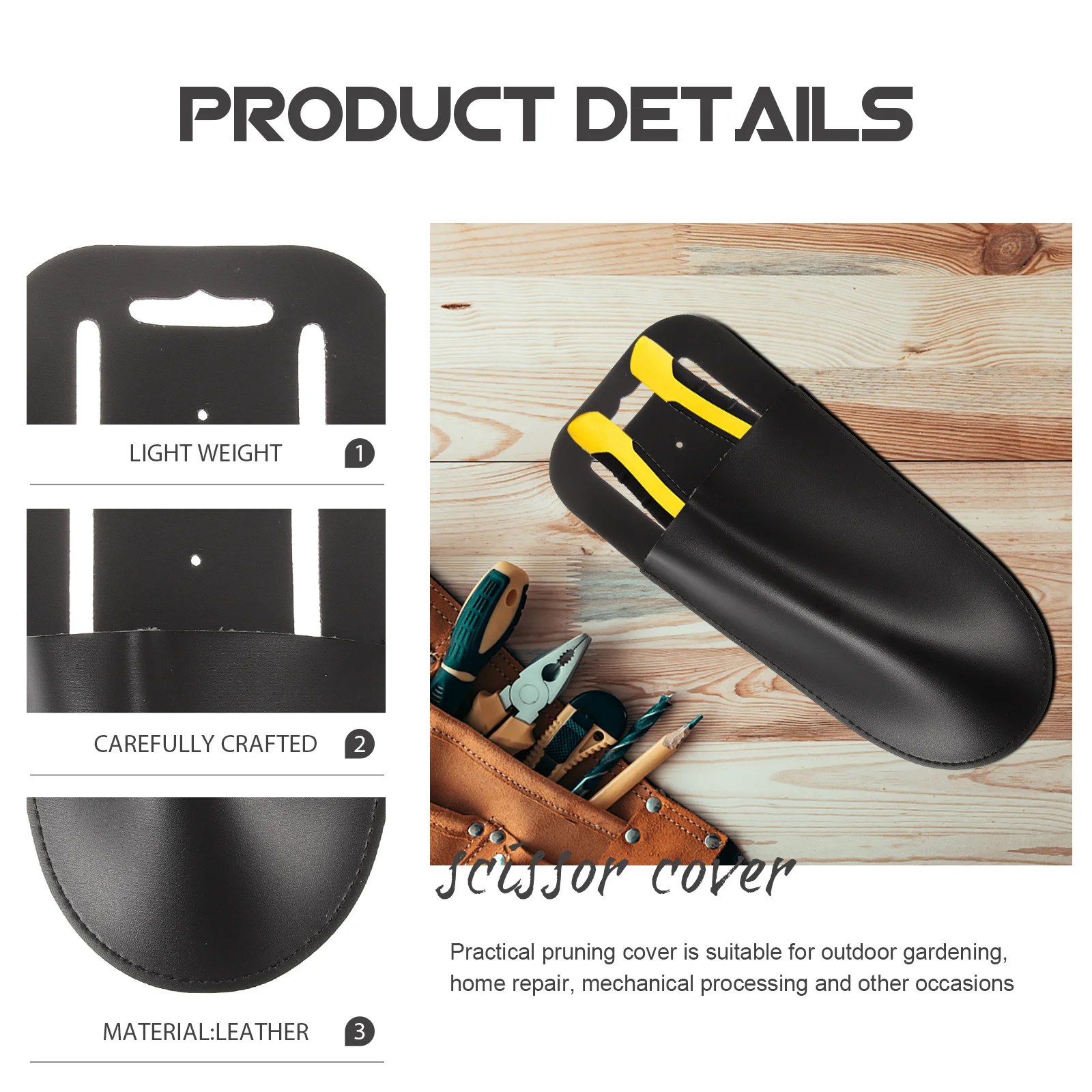 

Pruning Scissor Cover Heavy Duty Protector for Garden Tools Portable Plier Holder Case for Mechanical Processing and DIY