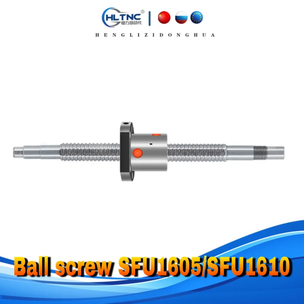 

CN / RU / EU / PL Russia Promotions Ball screw set SFU1605 / SFU1610 with ball nut end maching BK12/BF12 for CNC