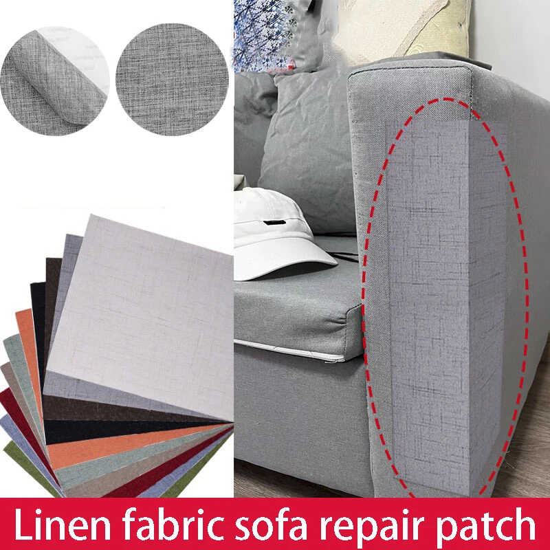 

20x28cm Self-Adhesive Fabric Repair Patches Durable Linen Fabric Patch Quick Repair for Sofas Tents Furniture Bags Car Seats