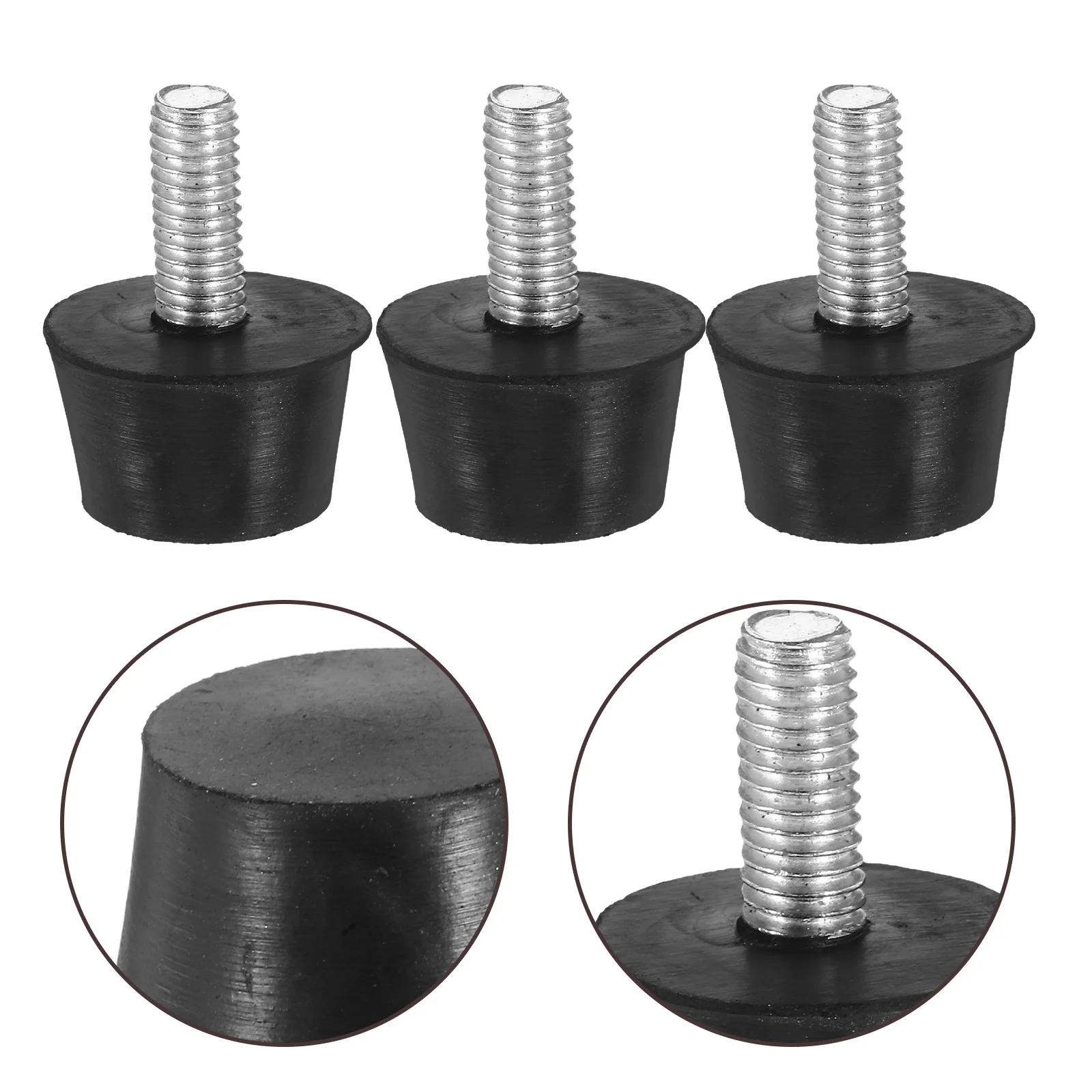 

8Pcs Adjustable Screw Rubber Furniture Levelers Threaded Feet for Table Chair Desk Sofa Non Slip Floor Stabilizer