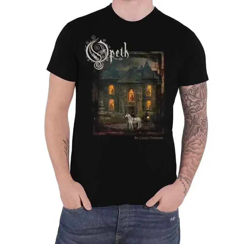 Opeth T Shirt In Cauda Venenum Album Cover Band Logo New Official Mens Black