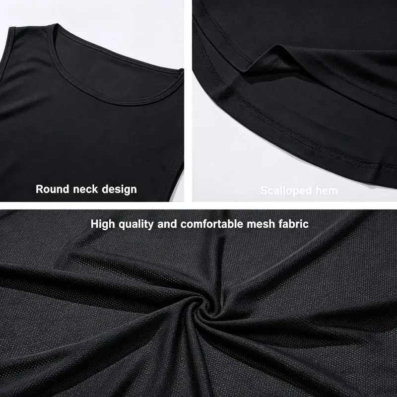 Summer Men's Gym Tank Top Fitness Training Clothing Quick-drying Loose Bodybuilding Sleeveless Shirt Men Fashion Basketball Vest