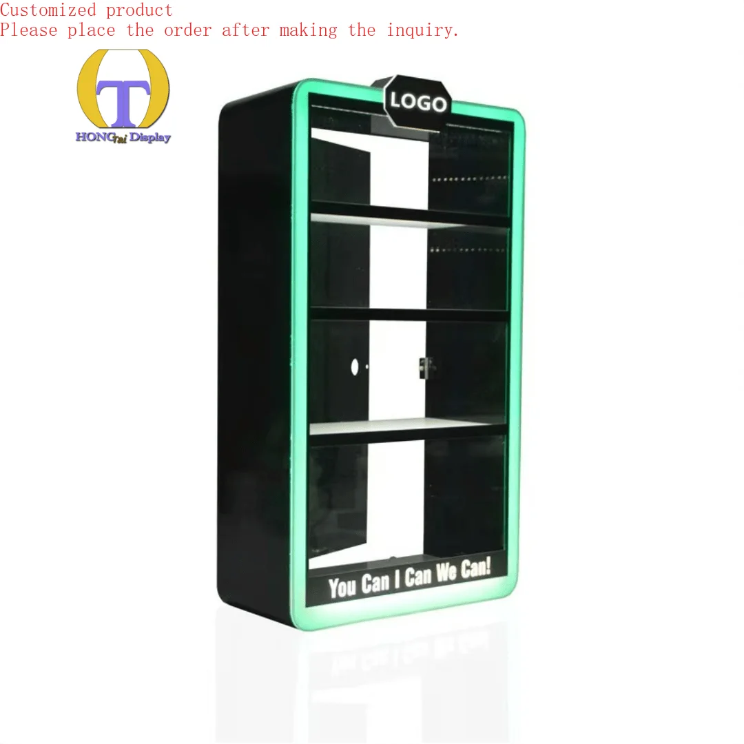 

Custom.Factory Direct Custom Smoke Shop Display With Colorful Led Lighting Custom Tiers for Acrylic Display Rack Counter