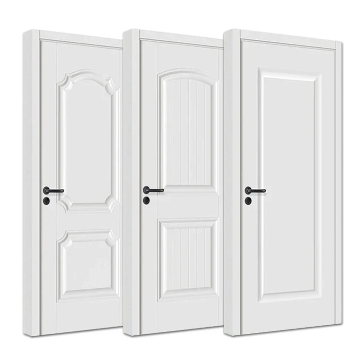 

American style interior bedroom moulded hdf wood door internal room white primer color lacquer molded wooden timber doors