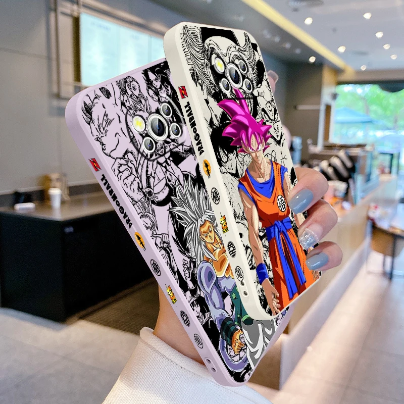 Japan Art D-D-Dragon Ball Liquid Left Rope For Xiaomi Mi Poco X6 X5 X4 X3 M6 M5 M5S M4 M3 F5 F4 F3 Pro 5G Cover Phone Case