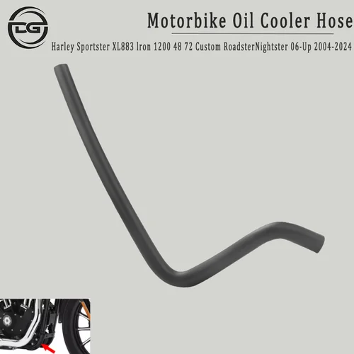 Imagen 1 del producto Manguera de enfriador de aceite para motocicleta Harley Sportster XL 883 Iron 1200 Forty Eight 72 Roadster Nightster, manguera de drenaje de aceite 2004-2024